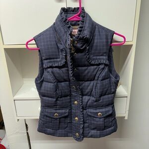 Y2K juicy couture plaid puffer vest